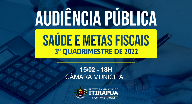 audiência pública saúde e metas fiscais